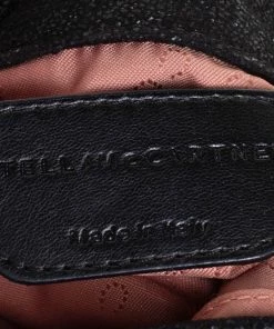 Discount 🧨 Stella McCartney Black Faux Leather Falabella Clutch For 👩 Women 🌟 -Stella McCartney Shop luxury women stella mccartney used handbags p425687 002