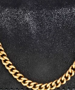 Discount 🧨 Stella McCartney Black Faux Leather Falabella Clutch For 👩 Women 🌟 -Stella McCartney Shop luxury women stella mccartney used handbags p425687 007