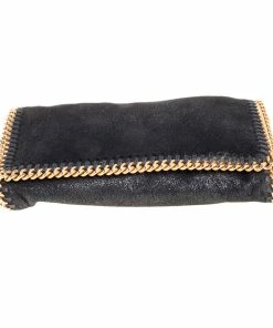 Discount 🧨 Stella McCartney Black Faux Leather Falabella Clutch For 👩 Women 🌟 -Stella McCartney Shop luxury women stella mccartney used handbags p425687 011
