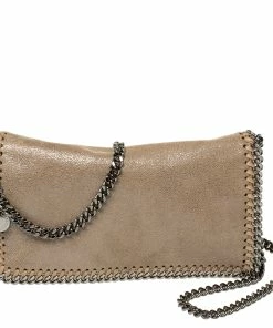 Best Sale 🛒 Stella McCartney Beige Faux Leather Falabella Crossbody Bag For 👩 Women 🎁