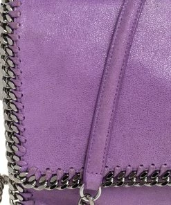 Promo ✨ Stella McCartney Purple Faux Suede Falabella Shoulder Bag For 👩 Women 🔔 -Stella McCartney Shop luxury women stella mccartney used handbags p429839 001