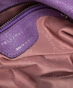 Promo ✨ Stella McCartney Purple Faux Suede Falabella Shoulder Bag For 👩 Women 🔔 -Stella McCartney Shop luxury women stella mccartney used handbags p429839 005