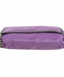 Promo ✨ Stella McCartney Purple Faux Suede Falabella Shoulder Bag For 👩 Women 🔔 -Stella McCartney Shop luxury women stella mccartney used handbags p429839 007