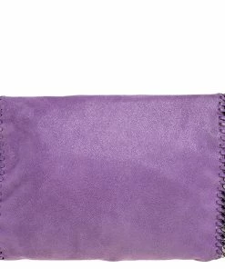 Promo ✨ Stella McCartney Purple Faux Suede Falabella Shoulder Bag For 👩 Women 🔔 -Stella McCartney Shop luxury women stella mccartney used handbags p429839 010