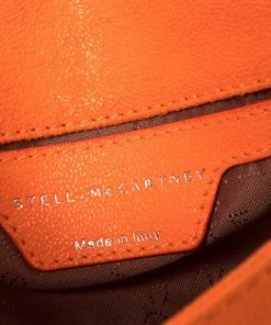 Discount 🛒 Stella McCartney Neon Orange Faux Leather Falabella Flap Crossbody Bag For 👩 Women 🎉 -Stella McCartney Shop luxury women stella mccartney used handbags p430536 002