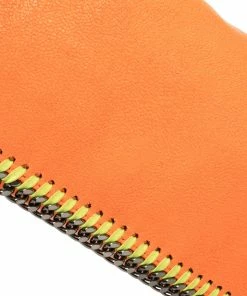 Discount 🛒 Stella McCartney Neon Orange Faux Leather Falabella Flap Crossbody Bag For 👩 Women 🎉 -Stella McCartney Shop luxury women stella mccartney used handbags p430536 004