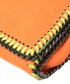 Discount 🛒 Stella McCartney Neon Orange Faux Leather Falabella Flap Crossbody Bag For 👩 Women 🎉 -Stella McCartney Shop luxury women stella mccartney used handbags p430536 005