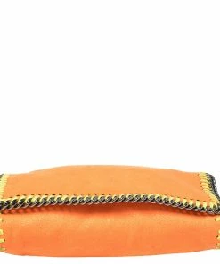 Discount 🛒 Stella McCartney Neon Orange Faux Leather Falabella Flap Crossbody Bag For 👩 Women 🎉 -Stella McCartney Shop luxury women stella mccartney used handbags p430536 010