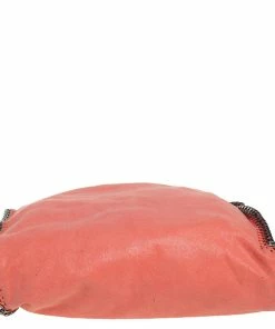 Buy 💯 Stella McCartney Coral Orange Faux Suede Small Falabella Tote For 👩 Women 🎁 -Stella McCartney Shop luxury women stella mccartney used handbags p431310 004