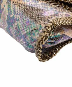 Cheapest 👏 Stella McCartney Multicolor Faux Python Embossed Leather Falabella Tote For 👩 Women 😉 -Stella McCartney Shop luxury women stella mccartney used handbags p431981 003