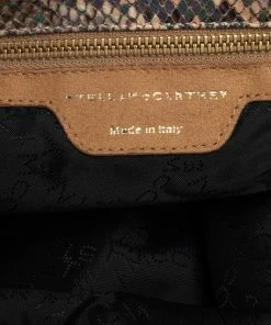 Cheapest 👏 Stella McCartney Multicolor Faux Python Embossed Leather Falabella Tote For 👩 Women 😉 -Stella McCartney Shop luxury women stella mccartney used handbags p431981 004