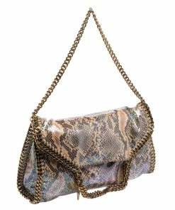 Cheapest 👏 Stella McCartney Multicolor Faux Python Embossed Leather Falabella Tote For 👩 Women 😉 -Stella McCartney Shop luxury women stella mccartney used handbags p431981 011