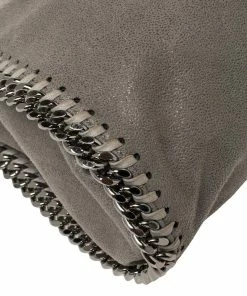 Best Sale 🔔 Stella McCartney Grey Faux Leather Mini Falabella Tote For 👩 Women 🌟 -Stella McCartney Shop luxury women stella mccartney used handbags p432237 006