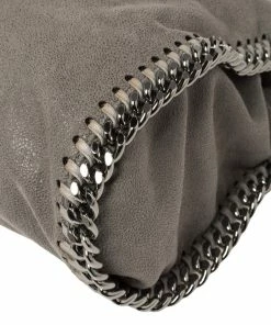 Best Sale 🔔 Stella McCartney Grey Faux Leather Mini Falabella Tote For 👩 Women 🌟 -Stella McCartney Shop luxury women stella mccartney used handbags p432237 007