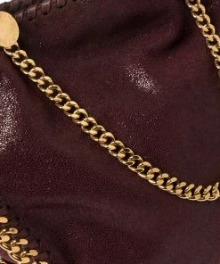 Outlet 👍 Stella McCartney Burgundy Faux Leather Mini Falabella Tote For 👩 Women 🔔 -Stella McCartney Shop luxury women stella mccartney used handbags p432238 008
