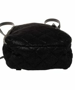 New 🤩 Stella McCartney Black Faux Leather Falabella 🎒 Backpack For 👩 Women ⌛ -Stella McCartney Shop luxury women stella mccartney used handbags p432302 010