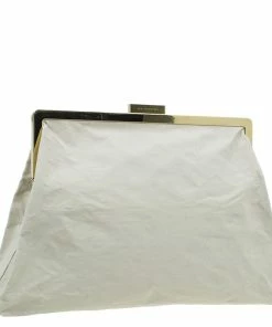 Discount 🧨 Stella McCartney Beige Canvas Oversized Daisy Clutch For 👩 Women 🌟 -Stella McCartney Shop luxury women stella mccartney used handbags p43573 0002