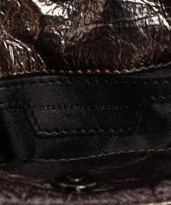 Wholesale 😉 Stella McCartney Metallic Silver Faux Patent Leather Tiny Falabella Crossbody Bag For 👩 Women 😉 -Stella McCartney Shop luxury women stella mccartney used handbags p436872 001