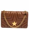 Cheapest ⌛ Stella McCartney Brown Faux Leather Stella Star Crossbody Bag For 👩 Women 🔔 -Stella McCartney Shop luxury women stella mccartney used handbags p439208 002