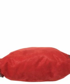 Best Sale 😀 Stella McCartney Red Faux Suede Small Falabella Tote For 👩 Women 😉 -Stella McCartney Shop luxury women stella mccartney used handbags p441541 009