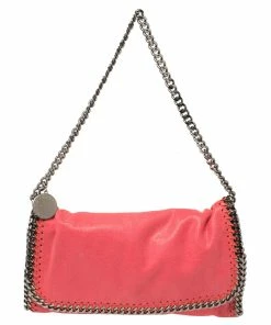 Flash Sale ๐ Stella McCartney Coral Orange Faux Suede Falabella Flap Shoulder Bag For ๐ฉ Women ๐