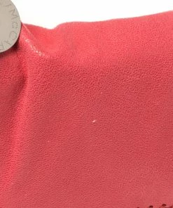 Flash Sale 😉 Stella McCartney Coral Orange Faux Suede Falabella Flap Shoulder Bag For 👩 Women 🎁 -Stella McCartney Shop luxury women stella mccartney used handbags p442383 009