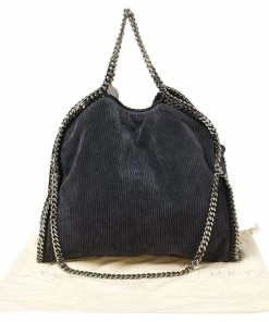 Best Pirce 🛒 Stella McCartney Grey Velvet And Faux Leather Small Falabella Tote For 👩 Women 💯 -Stella McCartney Shop luxury women stella mccartney used handbags p443895 002