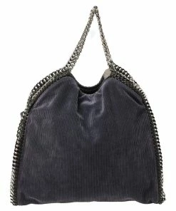 Best Pirce 🛒 Stella McCartney Grey Velvet And Faux Leather Small Falabella Tote For 👩 Women 💯 -Stella McCartney Shop luxury women stella mccartney used handbags p443895 011
