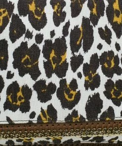 Best Pirce 🎁 Stella Mccartney Leopard Print Canvas Faux Leather Trim Foldover Clutch For 👩 Women 😉 -Stella McCartney Shop luxury women stella mccartney used handbags p44645 008