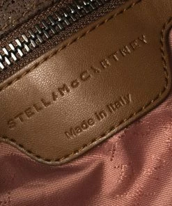 Deals 💯 Stella McCartney Metallic Brown Faux Leather Small Falabella Tote For 👩 Women ❤️ -Stella McCartney Shop luxury women stella mccartney used handbags p447861 006