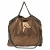 Deals 💯 Stella McCartney Metallic Brown Faux Leather Small Falabella Tote For 👩 Women ❤️