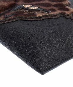 Best reviews of ✨ Stella McCartney Black/Brown Faux Leather And Calfhair Leopard Clutch For 👩 Women 🛒 -Stella McCartney Shop luxury women stella mccartney used handbags p447928 005