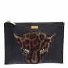 Best reviews of ✨ Stella McCartney Black/Brown Faux Leather And Calfhair Leopard Clutch For 👩 Women 🛒 -Stella McCartney Shop luxury women stella mccartney used handbags p447928 006