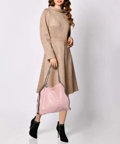 Coupon 🌟 Stella McCartney Pink Faux Suede Small Falabella Tote For 👩 Women 🤩 -Stella McCartney Shop luxury women stella mccartney used handbags p448289 001