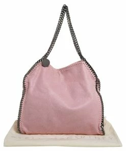 Coupon 🌟 Stella McCartney Pink Faux Suede Small Falabella Tote For 👩 Women 🤩 -Stella McCartney Shop luxury women stella mccartney used handbags p448289 002