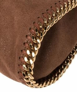 Top 10 🎉 Stella McCartney Brown Faux Leather Mini Falabella Tote For 👩 Women 🧨 -Stella McCartney Shop luxury women stella mccartney used handbags p451151 008