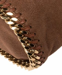 Top 10 🎉 Stella McCartney Brown Faux Leather Mini Falabella Tote For 👩 Women 🧨 -Stella McCartney Shop luxury women stella mccartney used handbags p451151 009