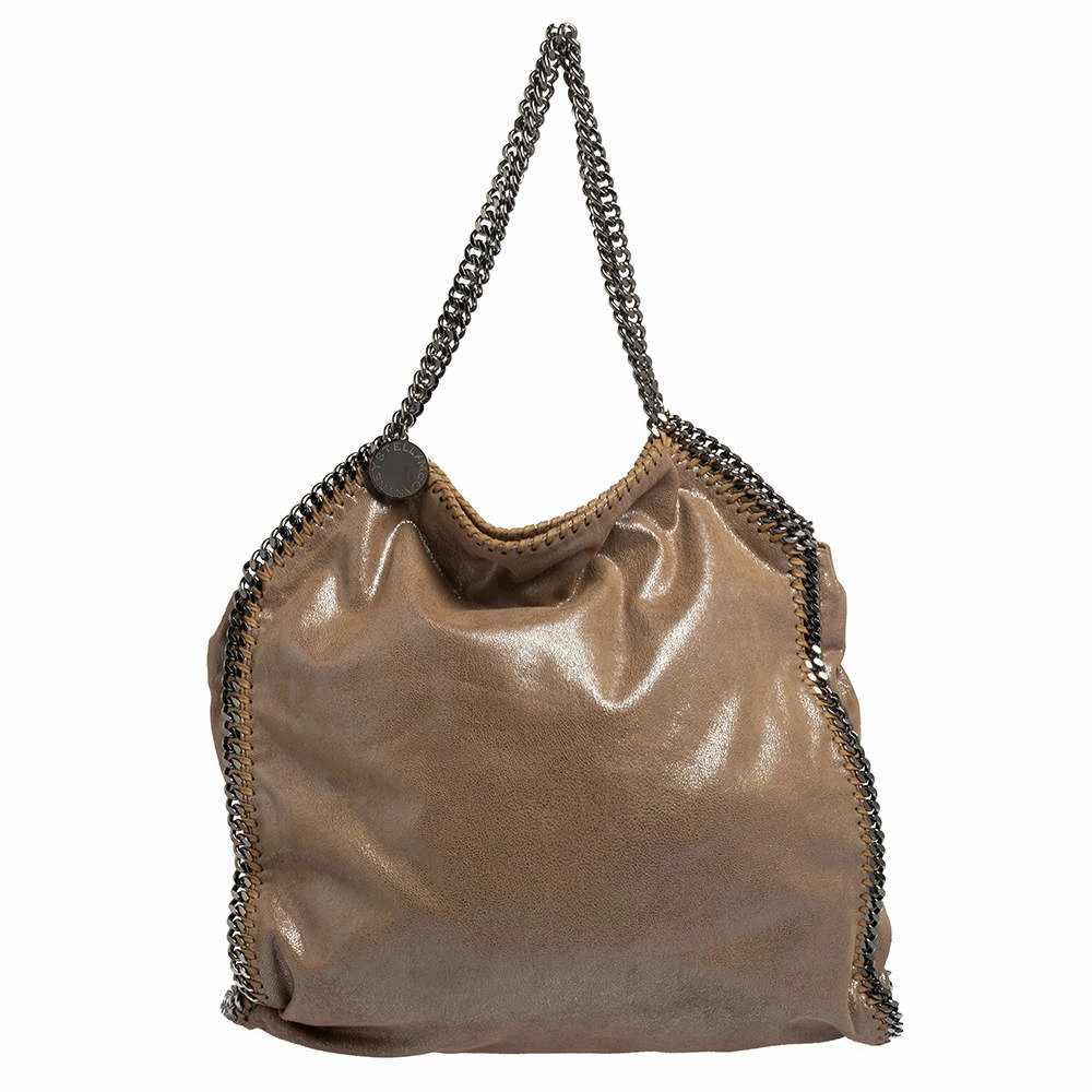 Hot Sale ๐ Stella McCartney Metallic Beige Faux Suede Large Falabella Tote For ๐ฉ Women ๐ 3 Hot Sale ๐ Stella McCartney Metallic Beige Faux Suede Large Falabella Tote For ๐ฉ Women ๐