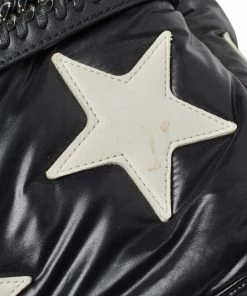 New 🥰 Stella McCartney Black Nylon Falabella Go Stars 🎒 Backpack For 👩 Women 🛒 -Stella McCartney Shop luxury women stella mccartney used handbags p462398 004