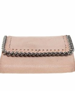 Wholesale 🤩 Stella McCartney Peach Faux Leather Falabella Trifold Wallet For 👩 Women 😉 -Stella McCartney Shop luxury women stella mccartney used handbags p463479 004