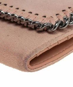 Wholesale 🤩 Stella McCartney Peach Faux Leather Falabella Trifold Wallet For 👩 Women 😉 -Stella McCartney Shop luxury women stella mccartney used handbags p463479 006