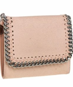 Wholesale 🤩 Stella McCartney Peach Faux Leather Falabella Trifold Wallet For 👩 Women 😉 -Stella McCartney Shop luxury women stella mccartney used handbags p463479 009