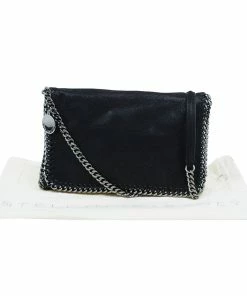 Cheapest 🌟 Stella McCartney Black Falabella Shaggy Deer Messenger Bag For 👩 Women ⌛ -Stella McCartney Shop luxury women stella mccartney used handbags p46377 016