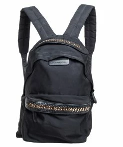 Buy 👏 Stella McCartney Black Nylon And Leather Falabella 🎒 Backpack For 👩 Women ✨
