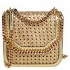 Discount 🧨 Stella McCartney Metallic Gold Woven Faux Leather Medium Falabella Box Shoulder Bag For 👩 Women 😀 -Stella McCartney Shop luxury women stella mccartney used handbags p466284 012