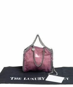 Best deal 😉 Stella McCartney Purple Faux Leather Tiny Falabella Shoulder Bag For 👩 Women 😀 -Stella McCartney Shop luxury women stella mccartney used handbags p466290 004