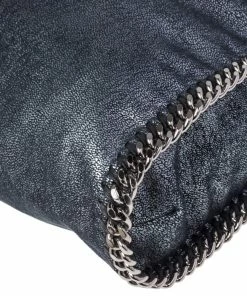 Cheap 🧨 Stella McCartney Metallic Blue Faux Leather Small Falabella Tote For 👩 Women 🔥 -Stella McCartney Shop luxury women stella mccartney used handbags p471320 004