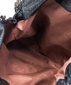 Cheap 🧨 Stella McCartney Metallic Blue Faux Leather Small Falabella Tote For 👩 Women 🔥 -Stella McCartney Shop luxury women stella mccartney used handbags p471320 010