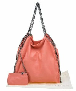 New 💯 Stella McCartney Orange Faux Leather Falabella Tote For 👩 Women 🌟 -Stella McCartney Shop luxury women stella mccartney used handbags p47177 014
