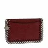 Best deal 🤩 Stella McCartney Maroon Faux Leather Card Holder For 👩 Women 😍